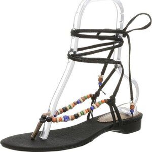 KIMEL WOMEN'S CASSIEL SANDAL SHOES STRAPPY LEATHER BLACK 7.5M NIB